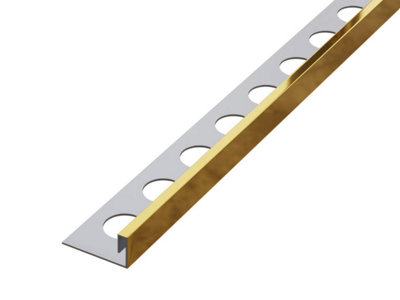 ILCOM decorative profile Js 12mm x 2440mm x 0.6mm Gold Polished Stainless Steel