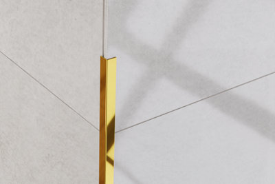 ILCOM decorative profile L 10mm x 2440mm x 0.6mm Gold Polished Stainless Steel