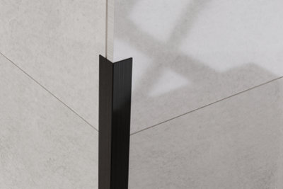 ILCOM decorative profile L 10mm x 2700mm x 0.6mm Black Brushed Stainless Steel