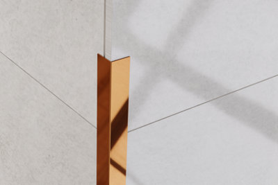 ILCOM decorative profile L 10mm x 2700mm x 0.6mm Copper Polished Stainless Steel