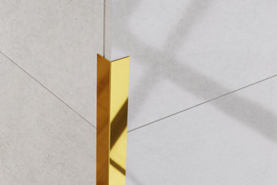 ILCOM decorative profile L 20mm x 2700mm x 0.6mm Gold Polished Stainless Steel