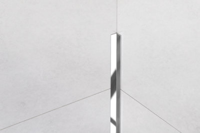ILCOM decorative profile Li 10mm x 2440mm x 0.6mm Silver Polished Stainless Steel
