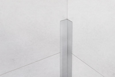 ILCOM decorative profile Li 20mm x 2440mm x 0.6mm Silver Brushed Stainless Steel