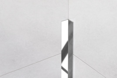 ILCOM decorative profile Li 20mm x 2440mm x 0.6mm Silver Polished Stainless Steel