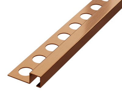 ILCOM decorative profile Q 10mm x 2700mm x 0.6mm Copper Brushed Stainless Steel