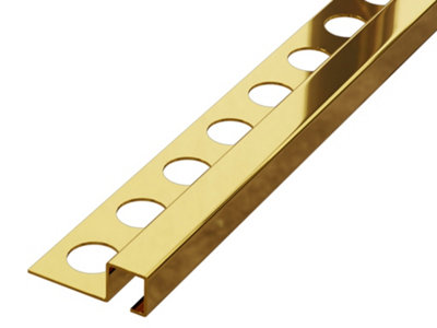 ILCOM decorative profile Q 8mm x 2700mm x 0.6mm Gold Polished Stainless Steel