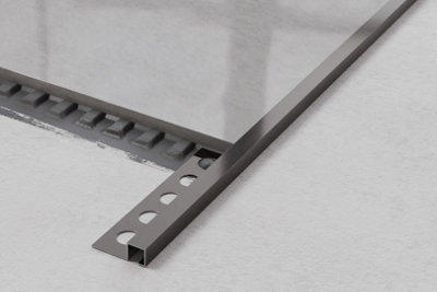 ILCOM decorative profile Qs 10mm x 2700mm x 0.6mm Grey Brushed ...