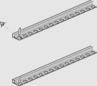 ILCOM decorative profile Qs 10mm x 2700mm x 0.6mm Grey Brushed ...