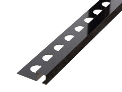 ILCOM decorative profile Qs 12mm x 2700mm x 0.6mm Black Polished ...