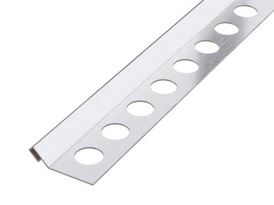 ILCOM decorative profile Rs 14mm x 2700mm x 0.6mm Silver Brushed Stainless Steel