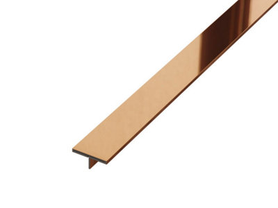 ILCOM decorative profile Ts 15mm x 2700mm x 0.6mm Copper Polished Stainless Steel
