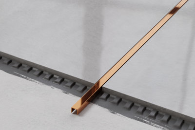 ILCOM decorative profile U 10mm x 2440mm x 0.6mm Copper Polished Stainless Steel