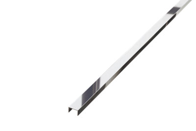 ILCOM decorative profile U 10mm x 2440mm x 0.6mm Silver Polished Stainless Steel