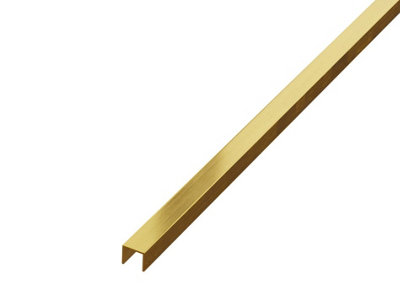 ILCOM decorative profile U 10mm x 2700mm x 0.6mm Gold Brushed Stainless Steel