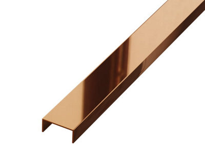 ILCOM decorative profile U 20mm x 2440mm x 0.6mm Copper Polished Stainless Steel