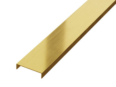 ILCOM decorative profile U 40mm x 2440mm x 0.6mm Gold Brushed Stainless Steel