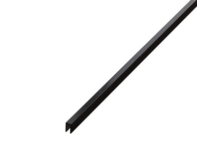 ILCOM decorative profile U 5mm x 2440mm x 0.6mm Black Brushed Stainless Steel
