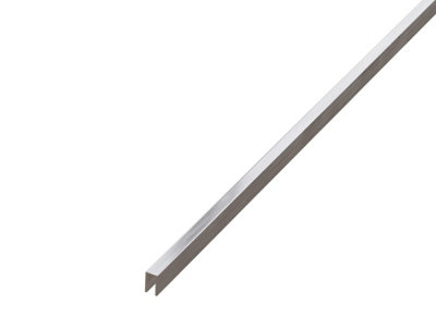 ILCOM decorative profile U 5mm x 2440mm x 0.6mm Silver Brushed Stainless Steel