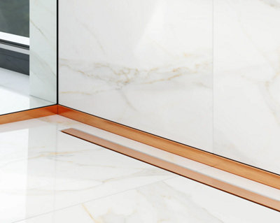 ILCOM Shower profile 12mm x 1300mm  Copper Brushed Stainless Steel
