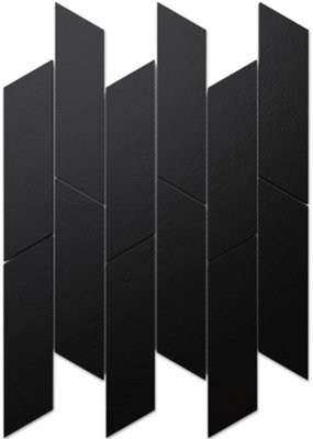 ILCOM stoneware mosaic on mesh for bathroom or kitchen 253mm x 286mm - Pahoehoe Lava