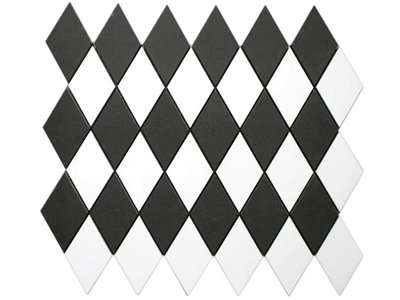 ILCOM stoneware mosaic on mesh for bathroom or kitchen 292mm x 250mm - Dalmatian