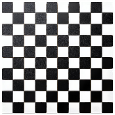 ILCOM stoneware mosaic on mesh for bathroom or kitchen 300mm x 300mm - Queen's checkmate