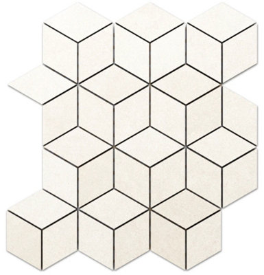 ILCOM stoneware mosaic on mesh for bathroom or kitchen 305mm x 265mm - Milky way