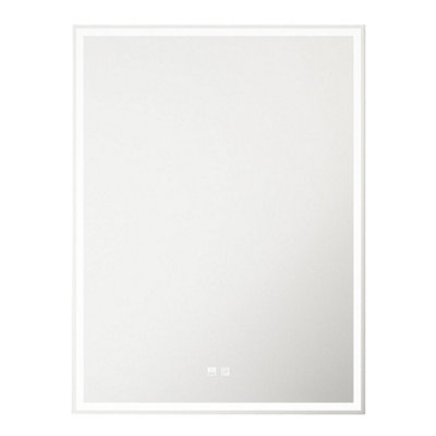 Illuminated 600 x 800mm IP44 LED Bathroom Mirror with Demister and Tunable White Light