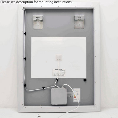 Illuminated 600 x 800mm IP44 LED Bathroom Mirror with Demister and Tunable White Light