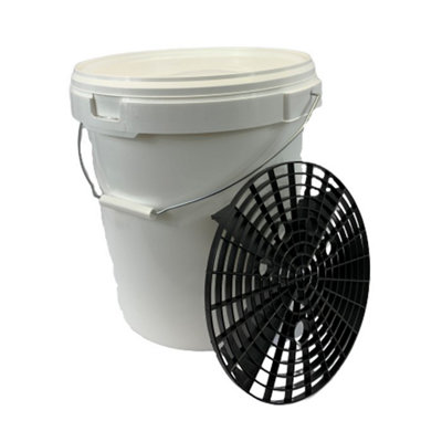 Illusion 20L Bucket + Grit Guard White Cleaning + Storage Handle RG203 RG206