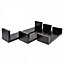 Ilma Set of 3 U Shaped Floating Wall Shelves - Black