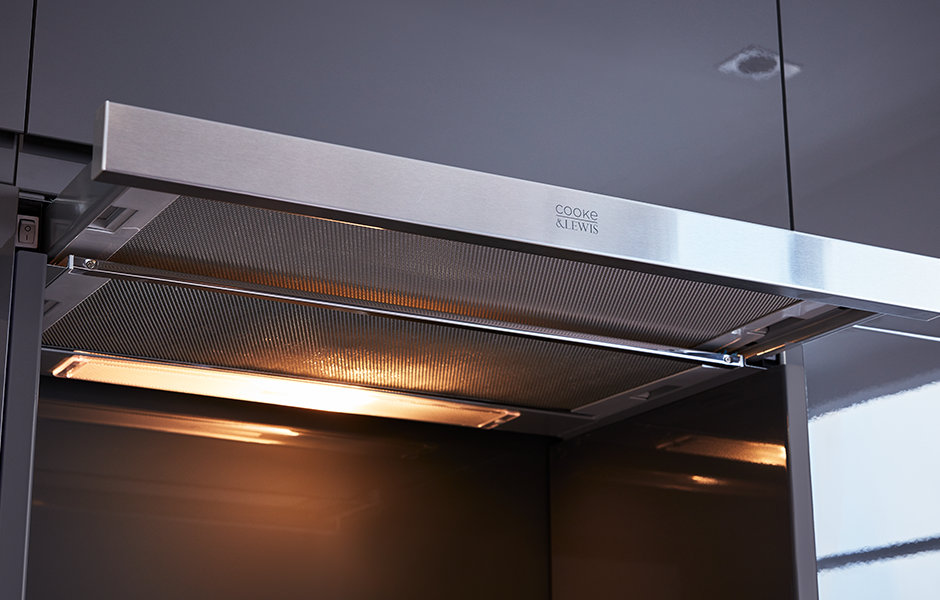 Garcinia Gloss Anthracite Integrated Handles Fitted Kitchens DIY at B&Q