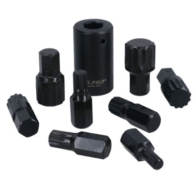 VOCHE® 40PC 1/2" 3/8" DR HEX SPLINE TORX IMPACT BIT SET IN - Foto 7