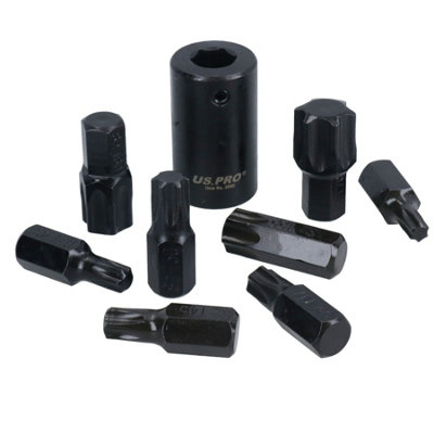 Impact Male Torx Star Bits Sockets with 1/2in Drive Bit Holder T30-T70 ...
