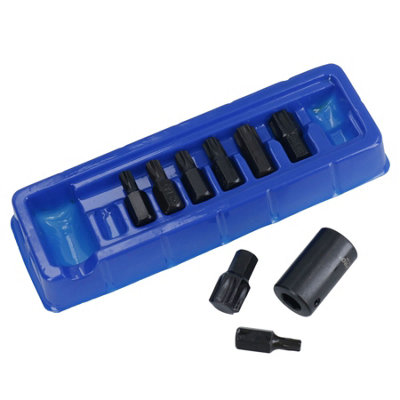 Impact Male Torx Star Bits Sockets with 1/2in Drive Bit Holder T30-T70 ...