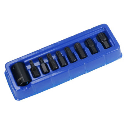 Blue Spot 01508 Impact Socket Hex Male Driver Tool Bit Set 1/2 inch