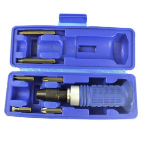 Impact socket screw driver adaptor bit set heavy duty 1/2in Dr hammer 7pc