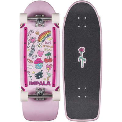 Impala Latis 31 Inch Cruiser Skateboard Pink Resin 7 Deck With Cruiser ...