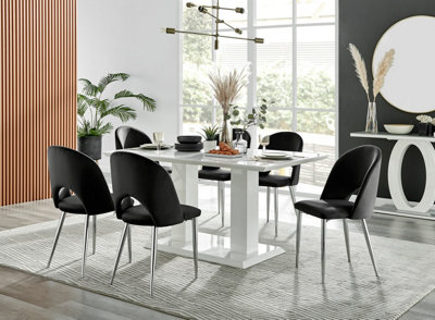 Imperia white gloss online dining table