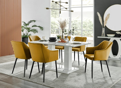 Imperia white gloss dining table sale