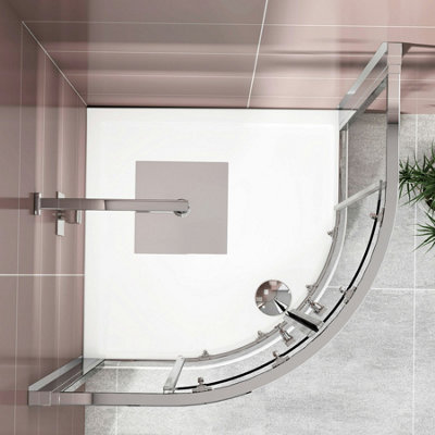 Imperial 760 x 760mm Quadrant Shower Enclosure with High Tray Double Sliding Doors Walk in ... - Walk-In Corner Shower Surround Installation Cost
