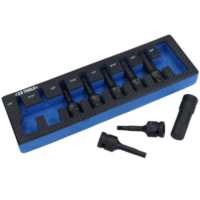 Imperial Deep Impact Allen Hex Key Sockets 1/2in Drive 1/4in - 3/4in 8pc Set