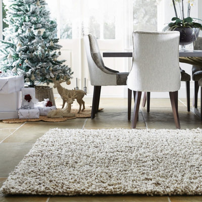 Imperial Light Mix Shaggy Wool Rug by Rug Guru-120cm X 170cm