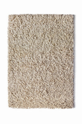 Imperial Light Mix Shaggy Wool Rug by Rug Guru-200cm X 300cm