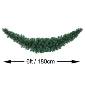 Imperial Pine Christmas Decorative Swag - Plain Green - 180cm - 184 Tips