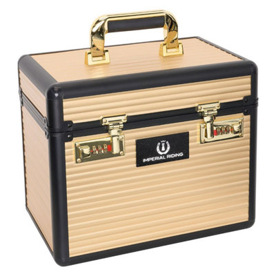 Imperial Riding Clic Shiny Horse Grooming Box Gold (26cm x 32cm x 20cm) Price Comparisons | Compare The Build
