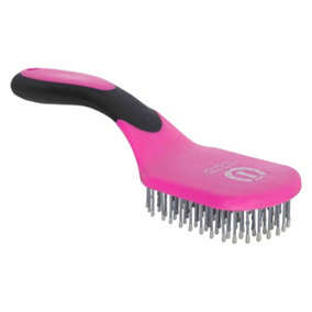 Imperial Riding IRH Boomerang Horse Mane and Tail Brush Neon Pink (One Size)
