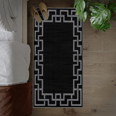 Imperial Rooms Black Large Area Rug Modern Indoor Living Room Rugs ...