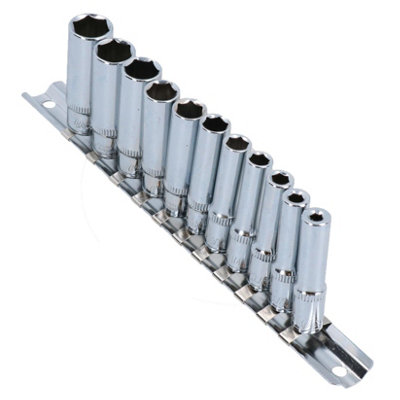 Imperial SAE / AF Double Deep Sockets 1/4" And 3/8" Drive 5/32" - 7/8" 23pc Set
