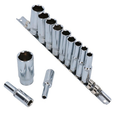 Imperial SAE / AF Double Deep Sockets 1/4" And 3/8" Drive 5/32" - 7/8" 23pc Set